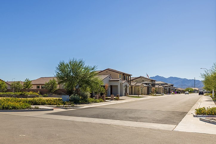 Streetscape of Alamar community in Avondale Arizona