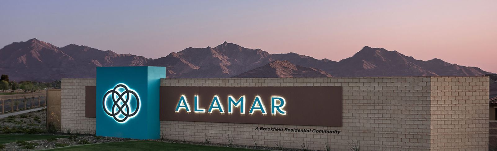 Entry monument for the Alamar community in Avondale, Arizona