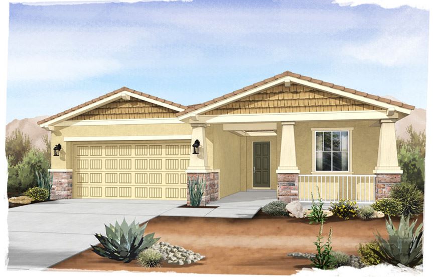 Belice by Brightland Homes Craftsman elevation at Alamar community in Avondale, AZ