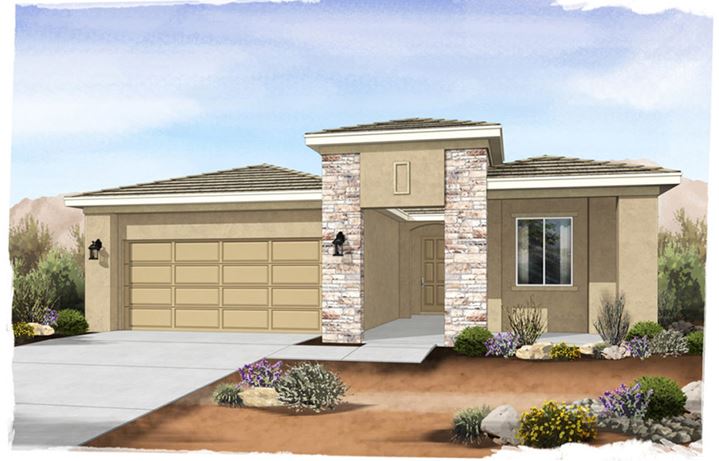 Belice by Brightland Homes Contemporary Southwest elevation at Alamar community in Avondale, AZ