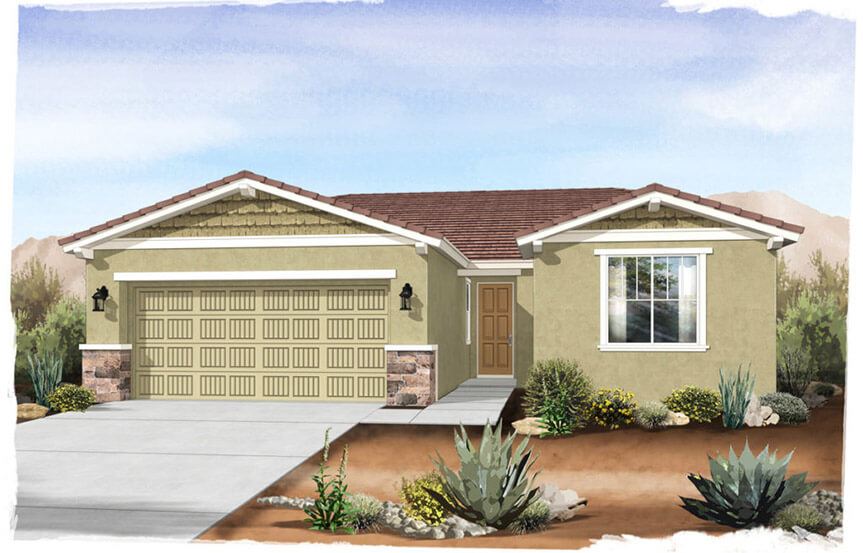Castellano Craftsman elevation by Brightland Homes at Alamar community in Avondale, AZ