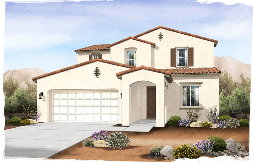 Parma Spanish elevation by Brightland Homes at Alamar community in Avondale, AZ