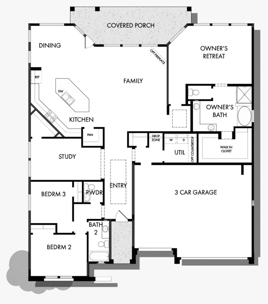 Cedarcrest standard floorplan by David Weekley Homes at Alamar in Avondale, AZ