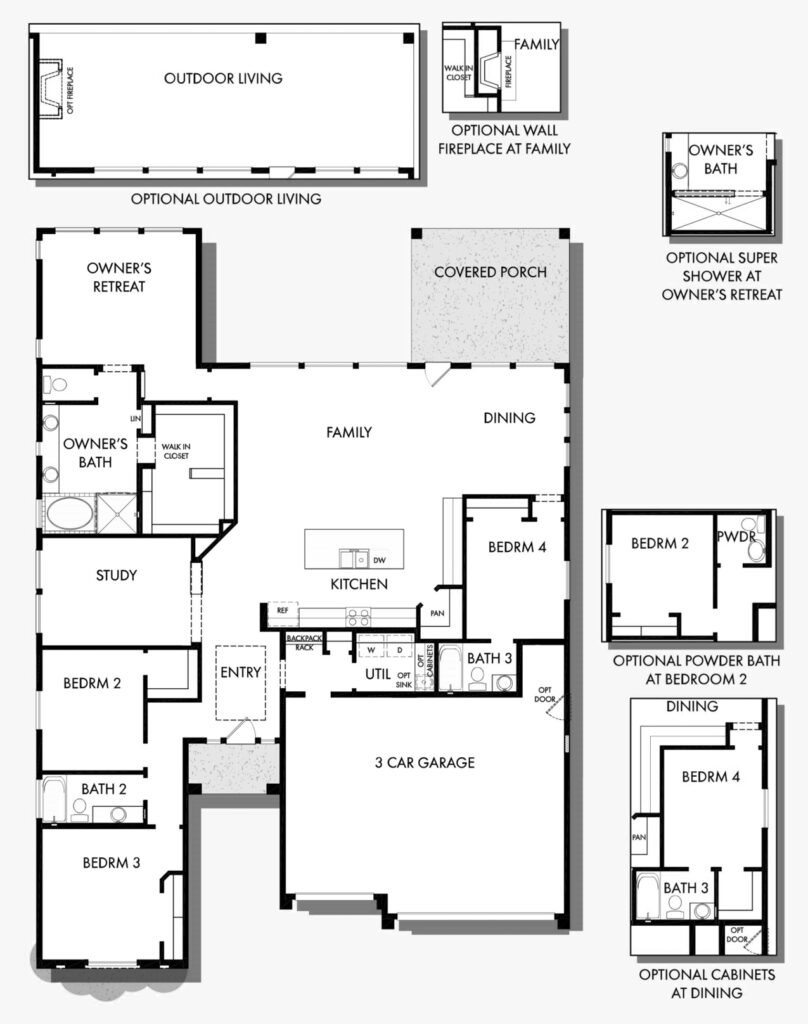 Gardner floorplan options by David Weekley at Alamar in Avondale, AZ