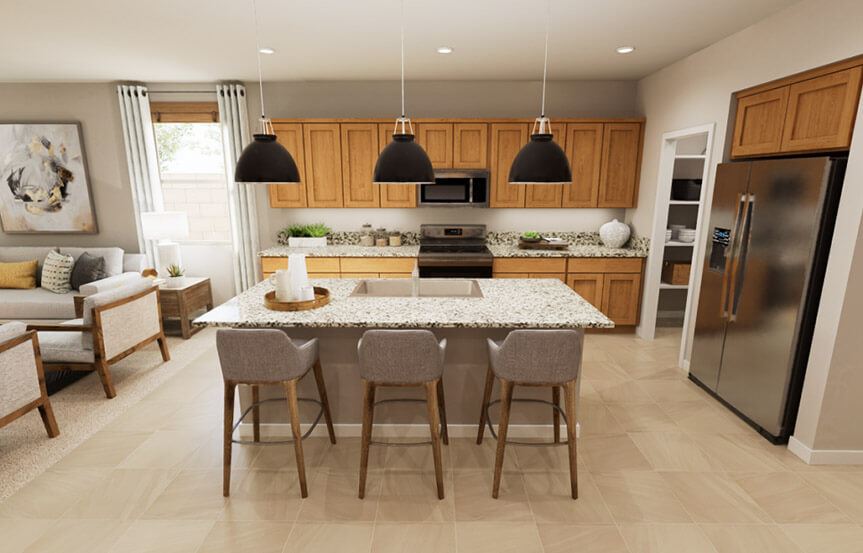 Plan 3501 Kitchen by Shea Homes at Alamar in Avondale, AZ