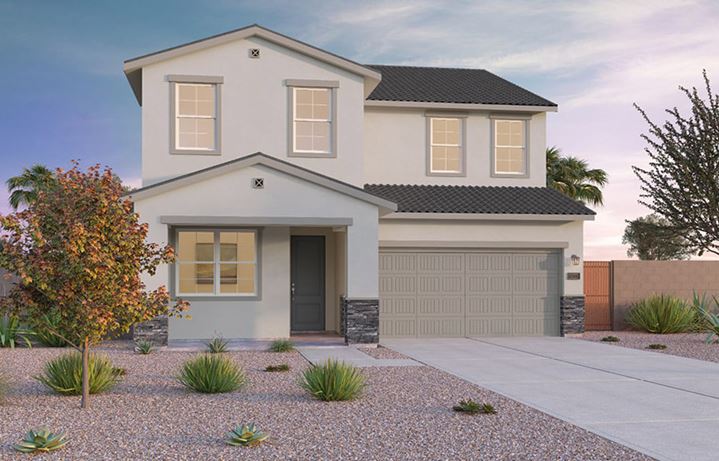 Sage Rockrose plan elevation C by Brookfield Residential at Alamar in Avondale, AZ