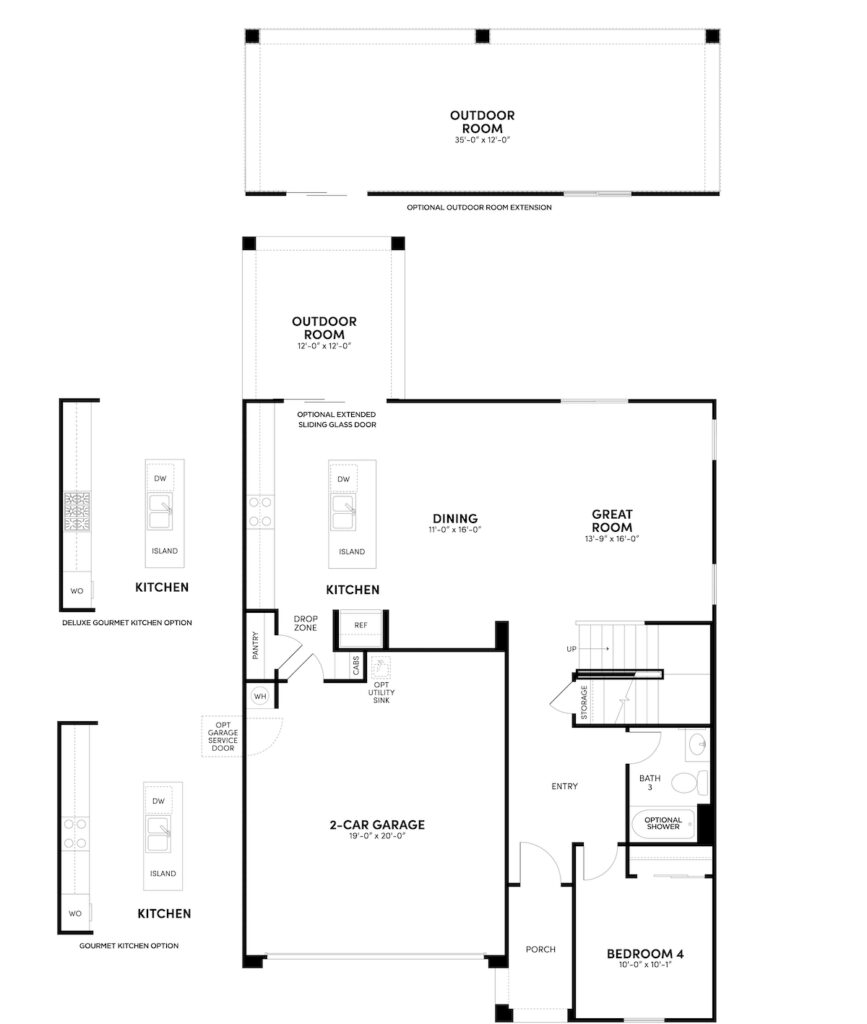 Sage Dakota floorplan floor 1 by Brookfield Residential at Alamar in Avondale, AZ