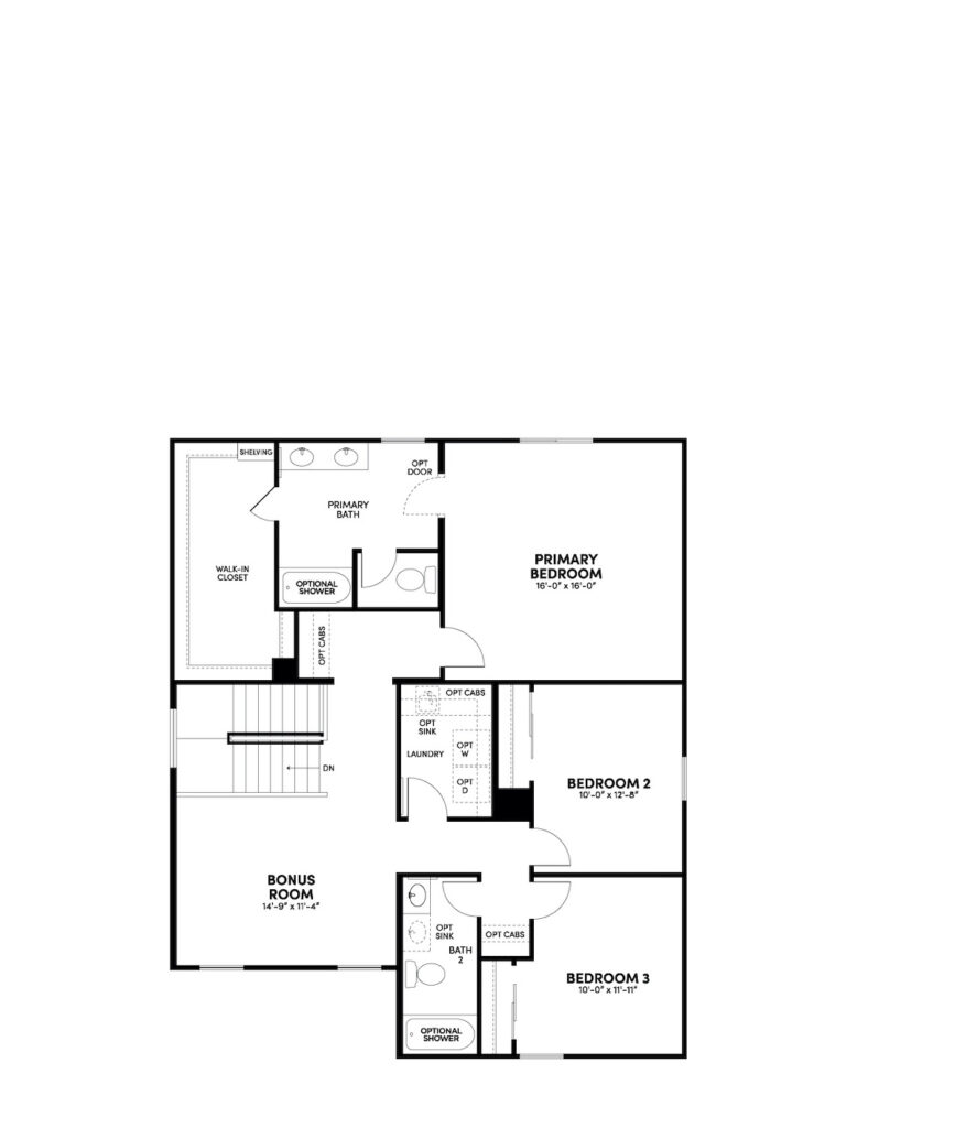 Sage Dakota floorplan floor 2 reversed by Brookfield Residential at Alamar in Avondale, AZ