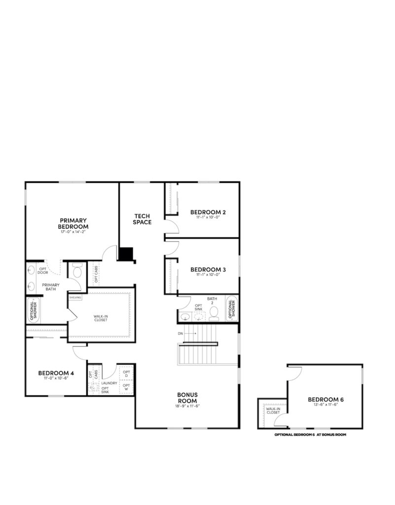 Ridge Heritage floorplan reversed floor 2 by Brookfield Residential at Alamar in Arizona