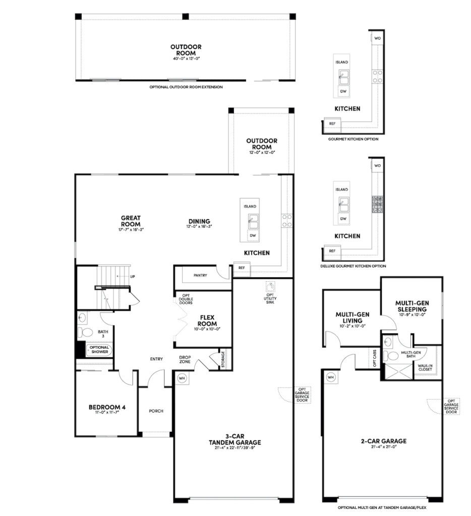 Ridge Ponderosa floorplan floor 1 by Brookfield Residential at Alamar in Arizona