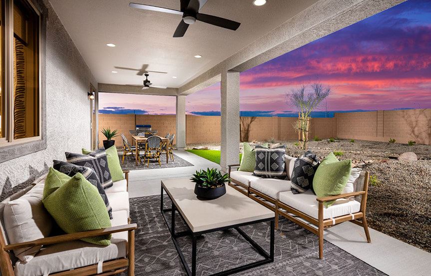Sage Dakota model Outdoor Room by Brookfield Residential at Alamar in Avondale, AZ
