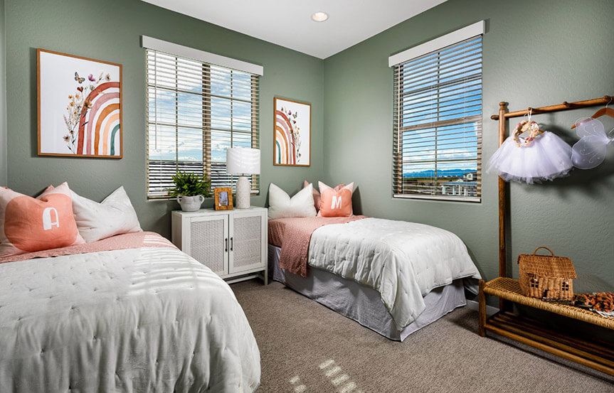 Ridge Ponderosa model secondary bedroom by Brookfield Residential at Alamar in Avondale, AZ