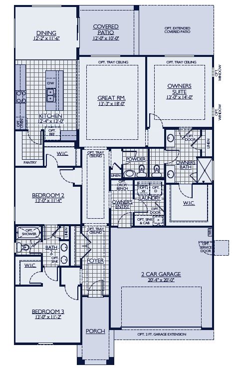 Flagstaff by William Ryan Homes floorplan at Alamar in Avondale, AZ