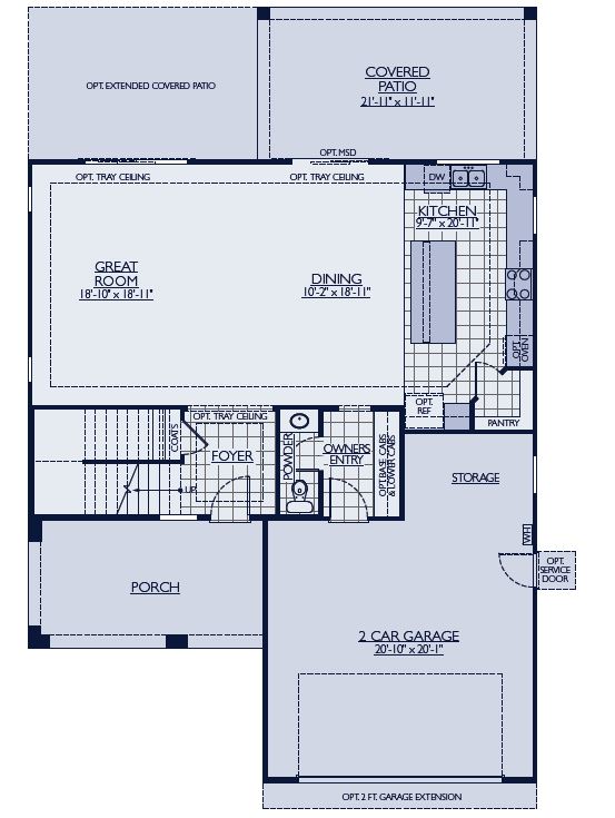 Camelback floorplan floor 1 by William Ryan Homes at Alamar in Avondale, AZ