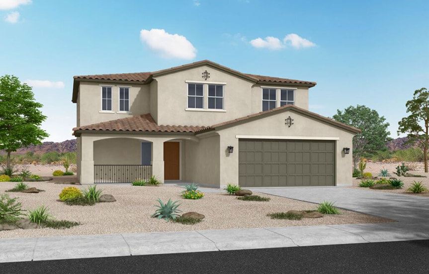 Camelback Spanish elevation by William Ryan Homes at Alamar in Avondale, AZ