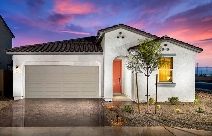 Sage Azure model front exterior by Brookfield Residential at Alamar community in Avondale, AZ