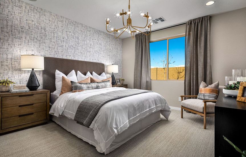Sage Azure model Primary Bedroom by Brookfield Residential at Alamar community in Avondale, AZ